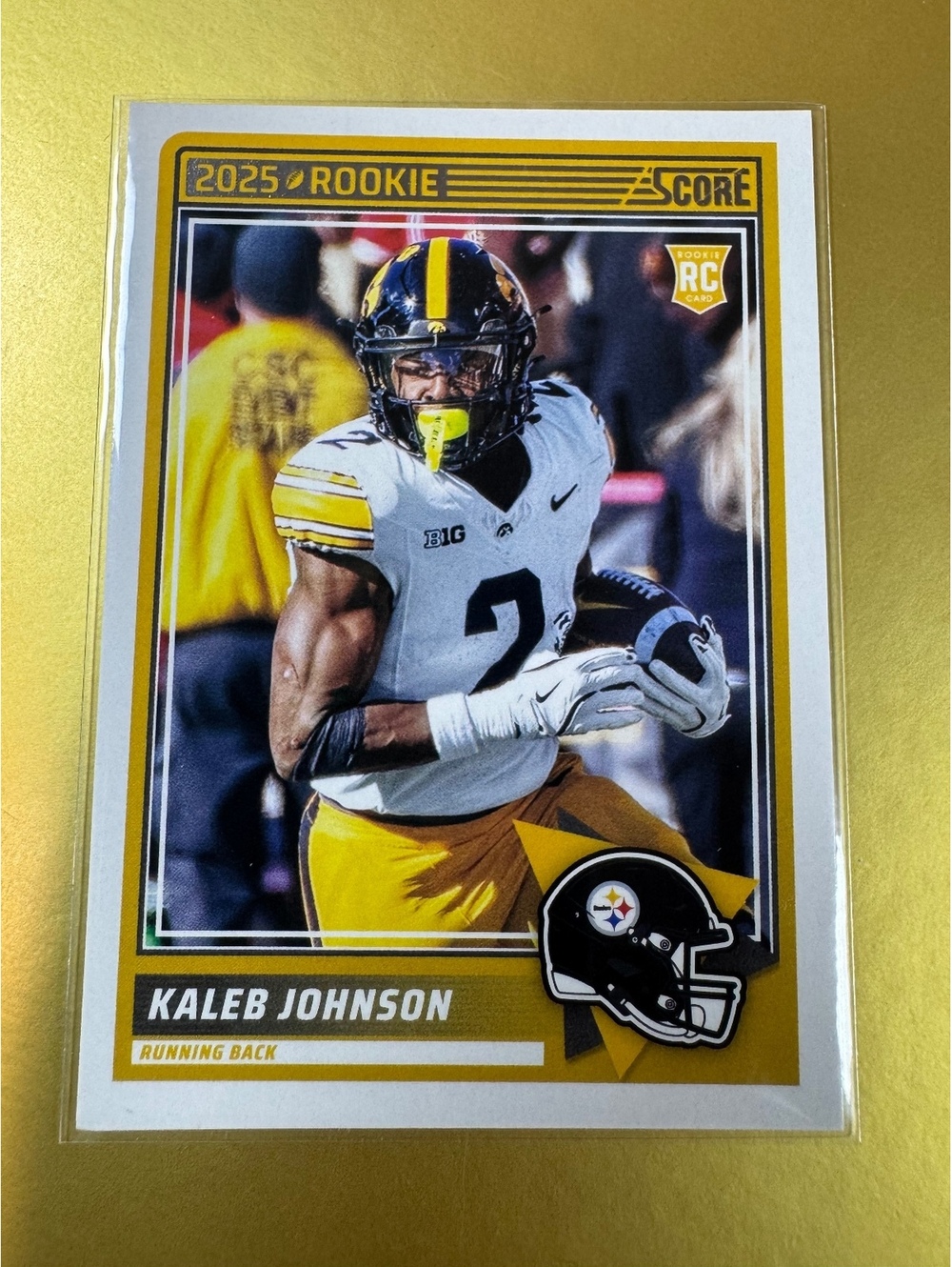 2025 Score Kaleb Johnson Pittsburgh Steelers Rookie Card